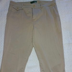 Womens Ralph Lauren Petite sz.10 khaki capris